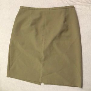 Khaki pencil skirt